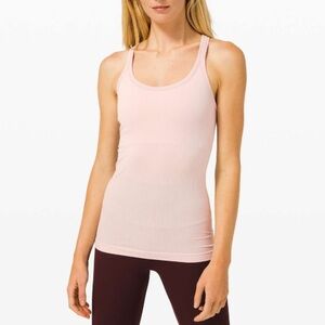 Lululemon Ebb To Street Women's racerback  Pink Tank Top size 8 athletic